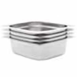 vidaXL Récipients Gastronorm 4 pcs GN 1/2 100 mm Acier inoxydable