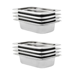 vidaXL Récipients Gastronorm 8 pcs GN 1/4 65 mm