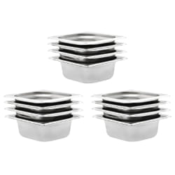 VidaXL Récipients Gastronorm 12pcs - Inox