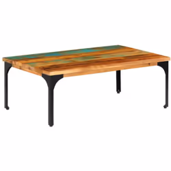 Cette table basse en bois est à la fois élégante et pratique. Elle peut être utilisée comme table à dîner ou bureau. La conce ...