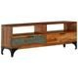 vidaXL Meuble TV 118x35x45 cm Bois de récupération massif - TU