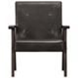 vidaXL Fauteuil gris cuir véritable