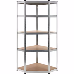 Cette étagère d'angle est un excellent choix pour le stockage résidentiel et commercial, offrant beaucoup d'espace pour garde ...