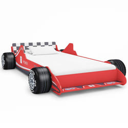 VidaXL 245660 Lit pour enfant Rouge Panneaux MDF, Bois