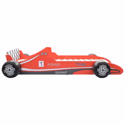 VidaXL 245660 Lit pour enfant Rouge Panneaux MDF, Bois - Vue supplémentaire 4