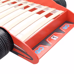VidaXL 245660 Lit pour enfant Rouge Panneaux MDF, Bois - Vue supplémentaire 5