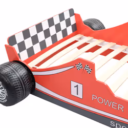 VidaXL 245660 Lit pour enfant Rouge Panneaux MDF, Bois - Vue supplémentaire 6