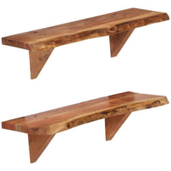 Vidaxl - tagères murales 2 pcs 60x20x18 cm Bois d'acacia massif