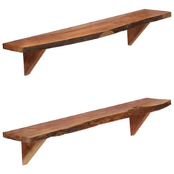 Vidaxl - tagères murales 2 pcs 90x20x18 cm Bois d'acacia massif