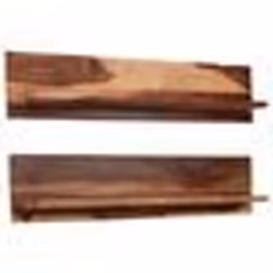 vidaXL Étagères murales 2 pcs 118 x 26 x 20 cm Bois de Sesham massif - TU