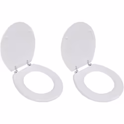 C'est un siège de toilette universel avec couvercle durable et charnières très résistantes, idéal pour les familles, les rest ...