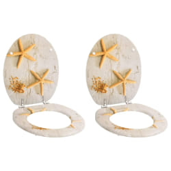 vidaXL Sièges de toilette avec couvercles 2 pcs MDF Étoile de mer - TU