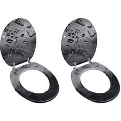 Sièges de toilette avec couvercles 2 pcs mdf Goutte d'eau Vidaxl