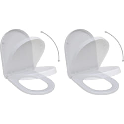 Vidaxl - Sièges de toilette avec couvercles 2 pcs Plastique Blanc