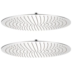 vidaXL Pomme de douche plongeante 2 pcs Acier inoxydable Ø 50 cm - TU