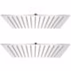 vidaXL Pomme de douche plongeante 2 pcs Acier inoxydable 25x25 cm - TU