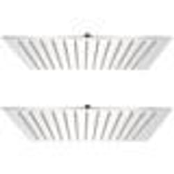vidaXL Pomme de douche plongeante 2 pcs Acier inoxydable 25x25 cm - TU