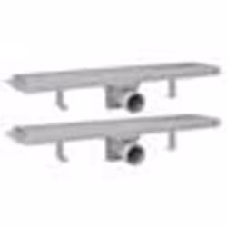 vidaXL Drain de douche linéaire 2 pcs 530 x 140 mm Acier inoxydable - TU