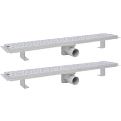 Vidaxl - Drain de douche linéaire 2 pcs 730 x 140 mm Acier inoxydable