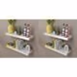 vidaXL Étagères murales 4 pcs Blanc 60 cm - TU