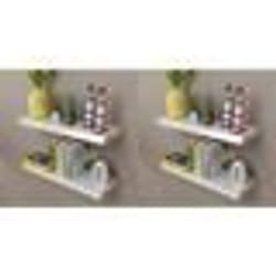 vidaXL Étagères murales 4 pcs Blanc 60 cm - TU