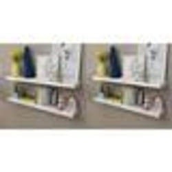 vidaXL Étagères murales 4 pcs Blanc 100 cm - TU