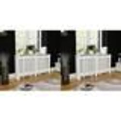 vidaXL Cache-radiateurs 2 pcs blanc MDF 152 cm