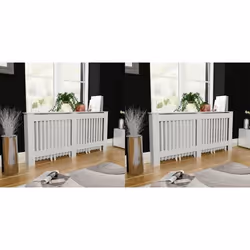 vidaXL Cache-radiateurs 2 pcs blanc MDF 172 cm