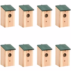 Ce joli nichoir en bois, construit en bois de pin durable, est conçu pour une famille à plumes chanceuse ! Il égayera votre j ...