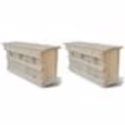 vidaXL Maisons pour moineau 2 pcs Bois 44 x 15,5 x 21,5 cm - TU