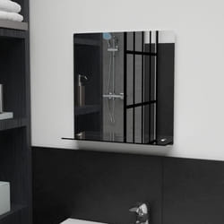 Miroir Mural Avec Étagère 40x40 Cm Verre Trempé Vidaxl