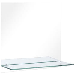 Miroir Mural Avec Étagère 60x60 Cm Verre Trempé Vidaxl