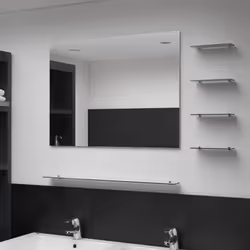 Notre miroir mural avec étagères est orné d'un design élégant. Il sera un supplément pratique et décoratif à votre salle de b ...