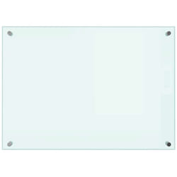 Dosseret de cuisine Blanc 70x50 cm Verre trempé