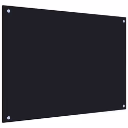 vidaXL Dosseret de cuisine Noir 80x60 cm Verre trempé