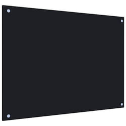vidaXL Dosseret de cuisine Noir 80x60 cm Verre trempé