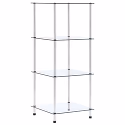 VidaXL 249505, Transparent, 4 étagères, Acier, 400 mm, 400 mm, 1000 mm