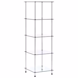 VidaXL 249506, Transparent, 5 étagères, Acier, 400 mm, 400 mm, 1300 mm