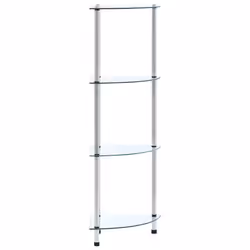 VidaXL 249515, Transparent, 4 étagères, Acier, 300 mm, 300 mm, 1000 mm