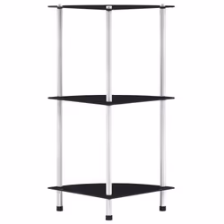 VidaXL 249519, Noir, 3 étagères, Acier, 300 mm, 300 mm, 670 mm