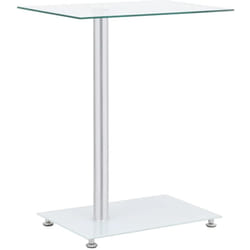 vidaXL Table d'appoint en forme U Transparent 45x30x58 cm Verre trempé