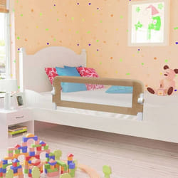 vidaXL Barrière de lit enfant Taupe 102x42 cm Polyester - TU