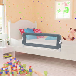 vidaXL Barrière de lit enfant Gris 102x42 cm Polyester - TU