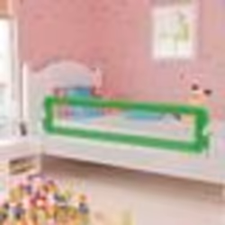 vidaXL Barrière de sécurité de lit d'enfant Vert 180x42 cm Polyester - TU