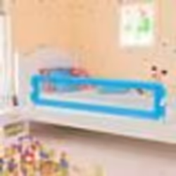 vidaXL Barrière de sécurité de lit d'enfant Bleu 180x42 cm Polyester - TU