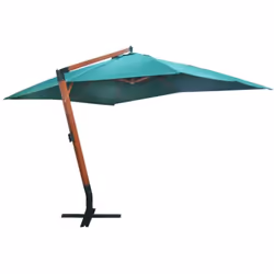 Beau grand parasol flottant avec support en bois. Les dimensions du store sont de 3 x 4 mètres. Le store est fabriqué en poly ...