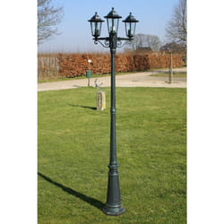 Vidaxl - Lampadaire de jardin 3 bras 215 cm Vert foncé/Noir Aluminium