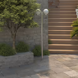 Ce lampadaire moderne mesure 220 cm en hauteur ce qui le rend idéal pour éclairer votre jardin, cour, allée ou entrée. La lam ...