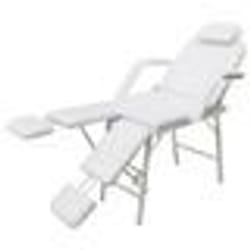 vidaXL Fauteuil pour traitement facial Similicuir 185x78x76 cm Blanc