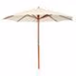 vidaXL Parasol 300x258 cm Blanc sable